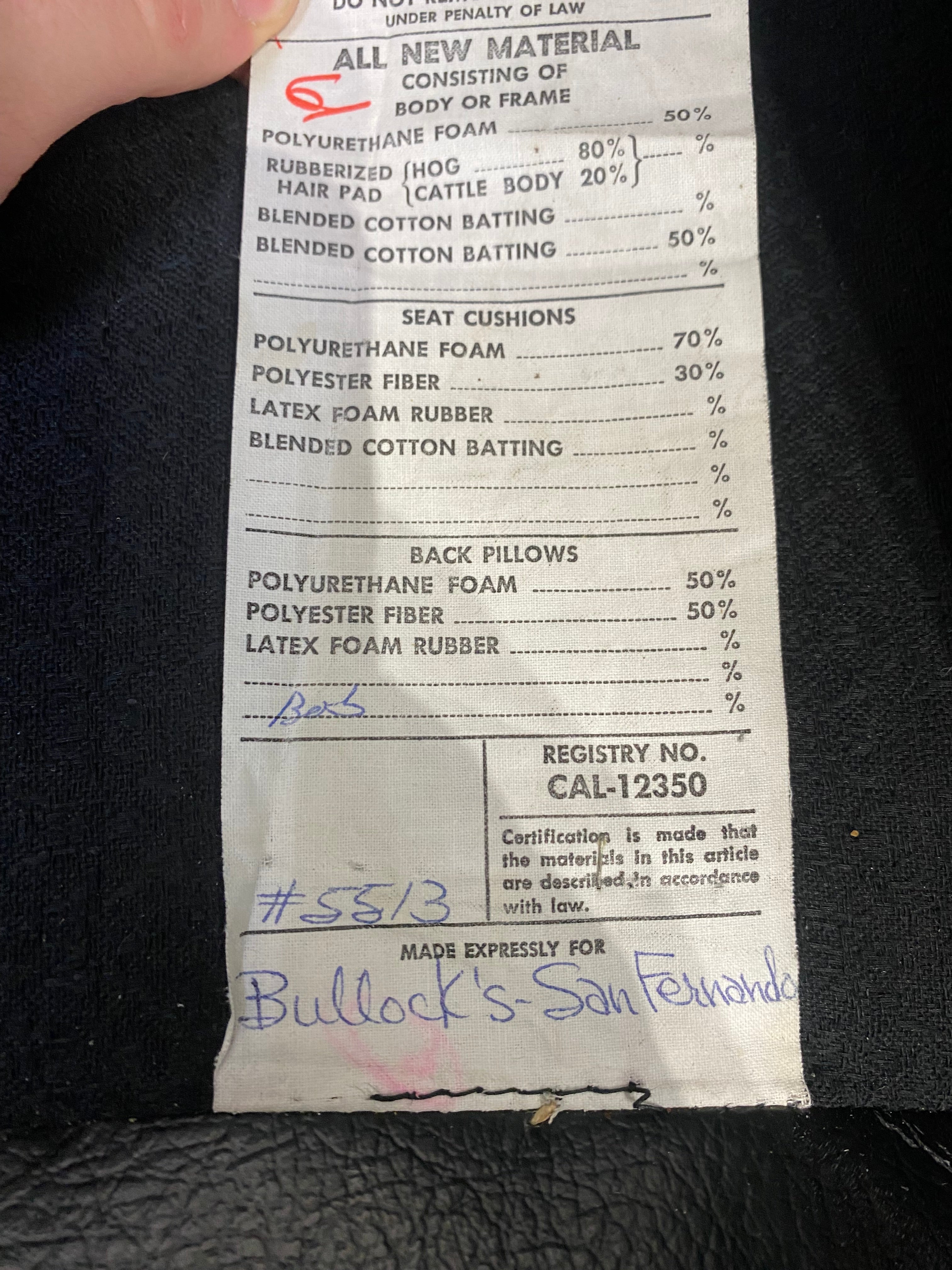 Mid Century Black Tufted Chair & Ottoman