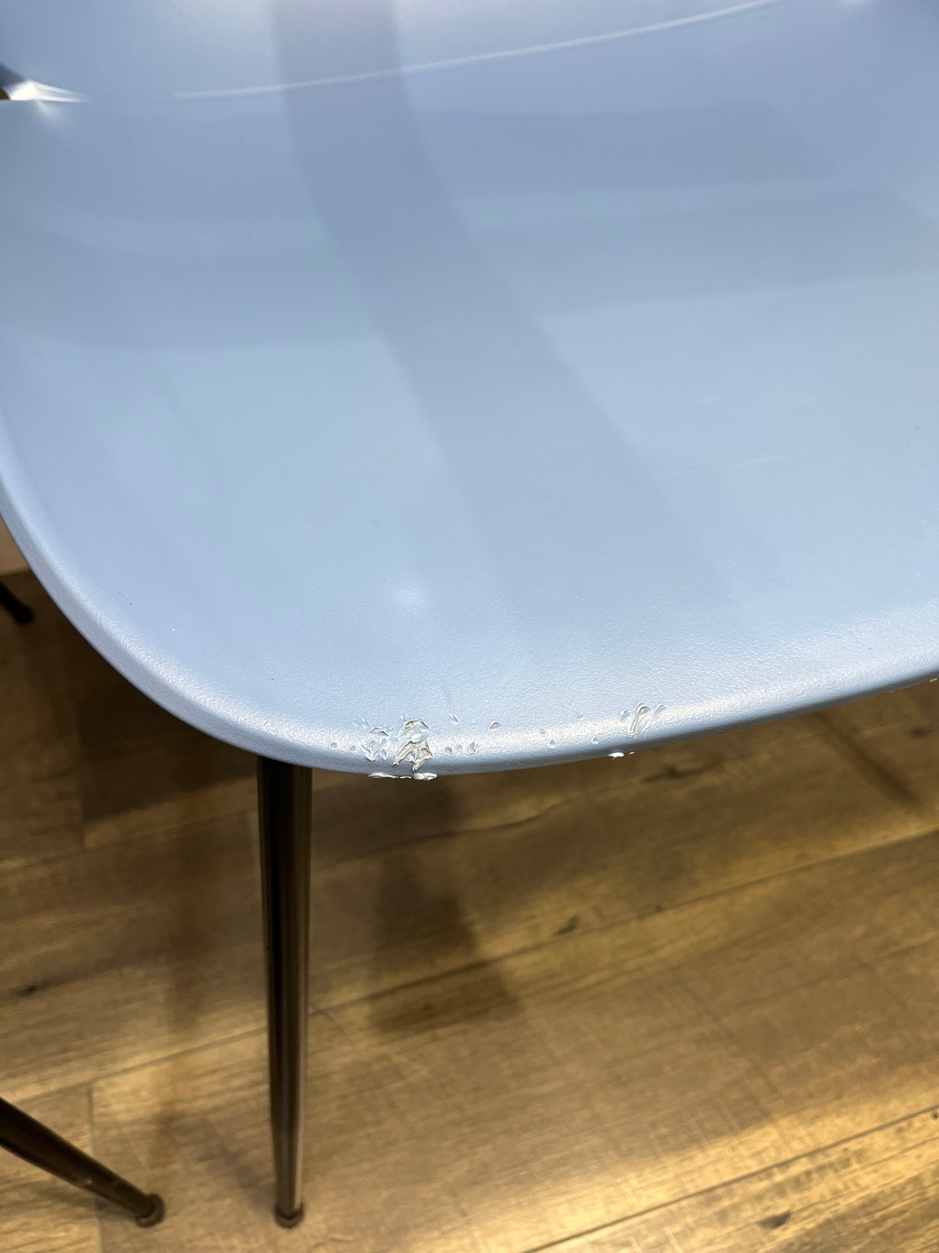 Set Of Two Blue Modern Beetle Chairs