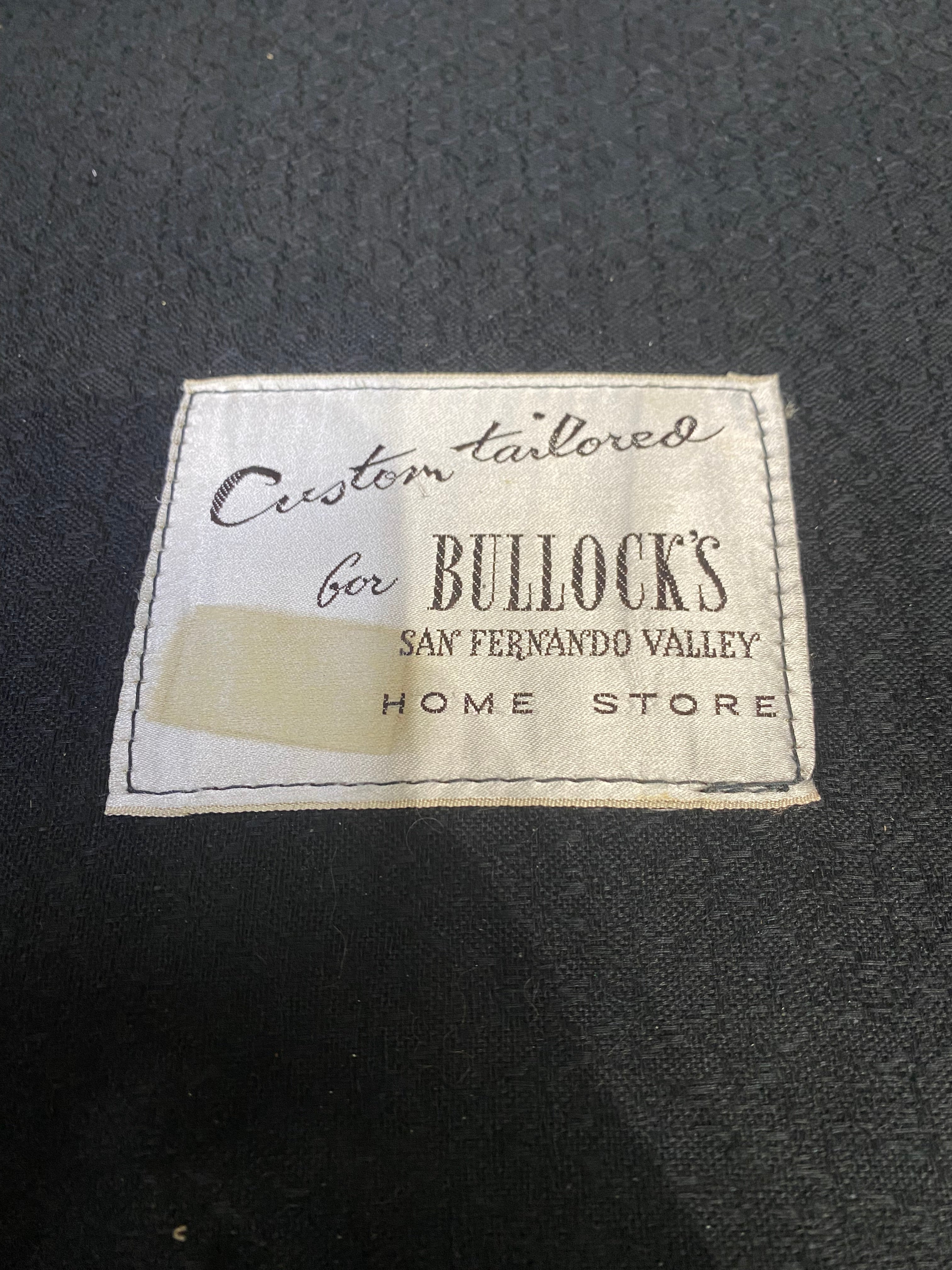 Mid Century Black Tufted Chair & Ottoman