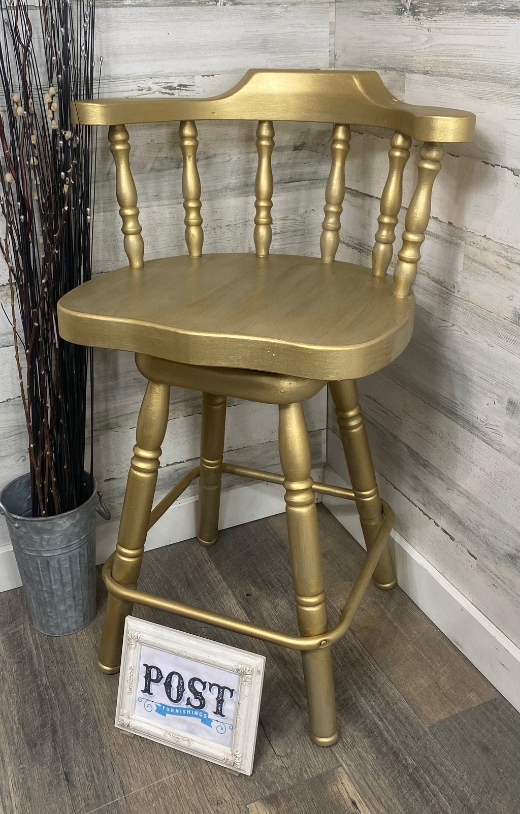 Gold Swivel Bar Stool