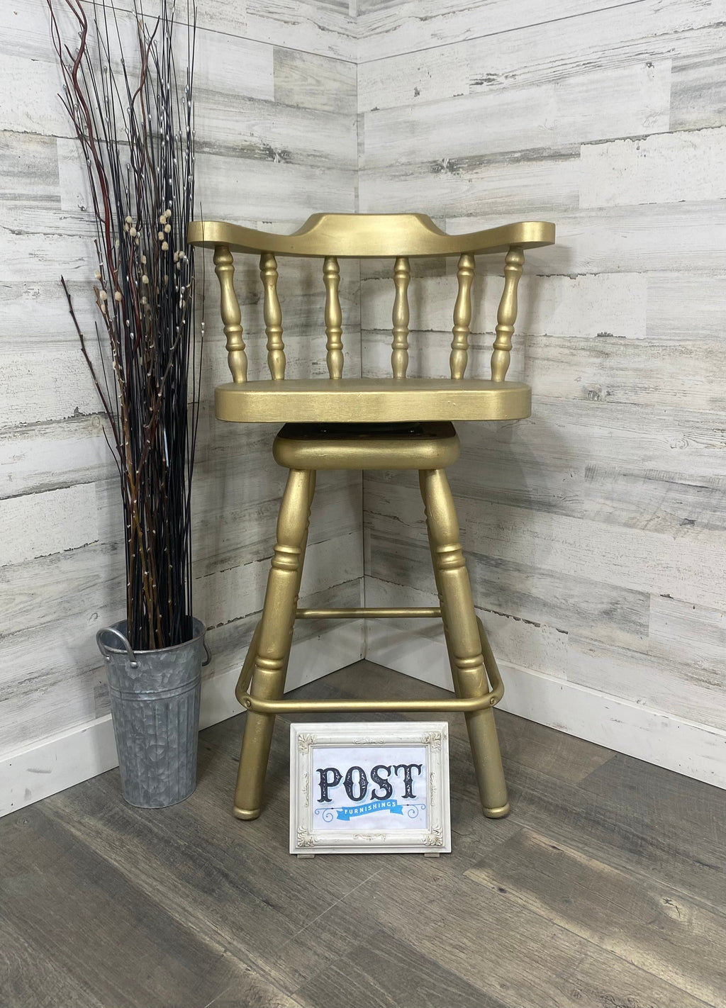 Gold Swivel Bar Stool