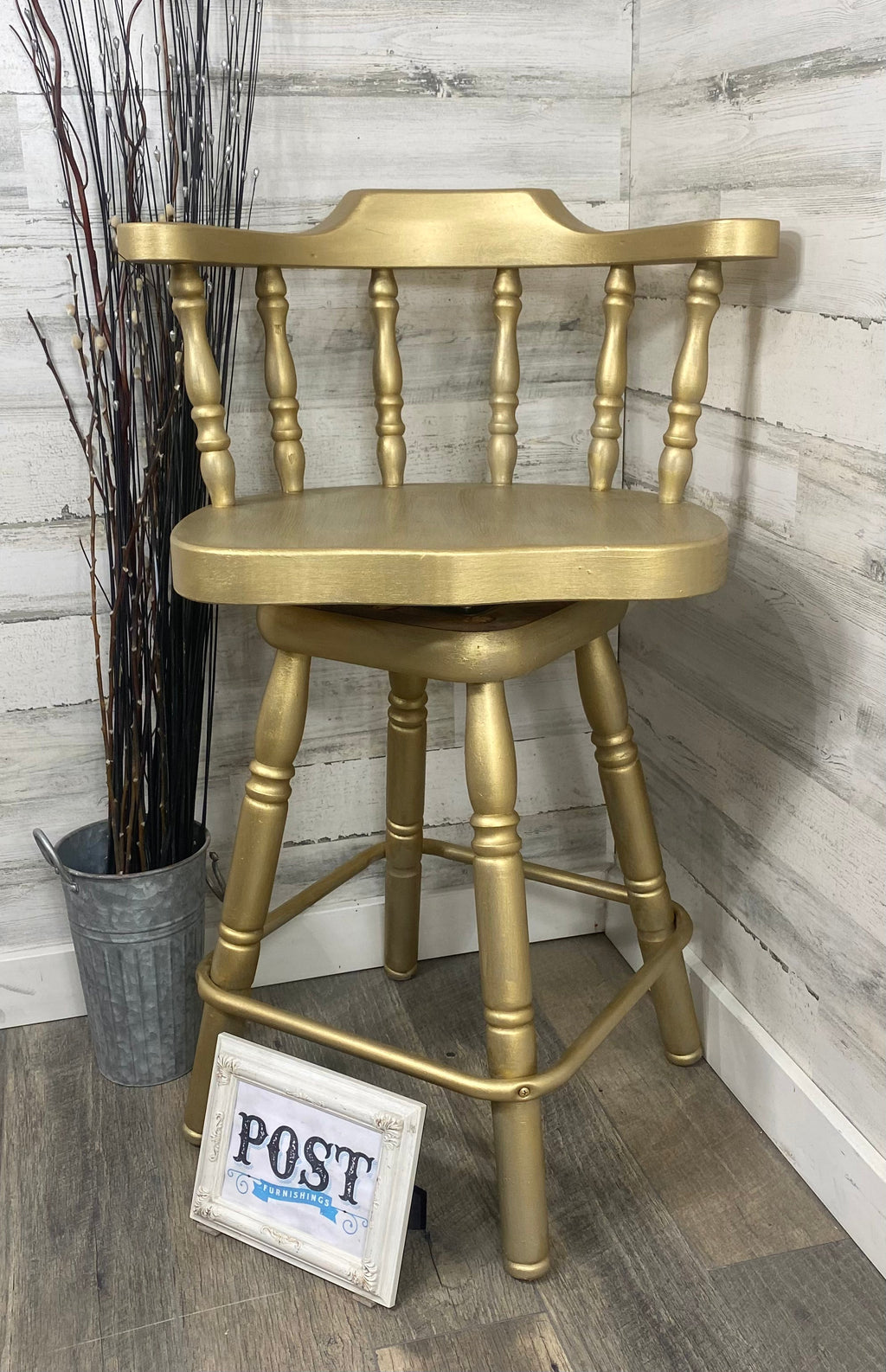 Gold Swivel Bar Stool