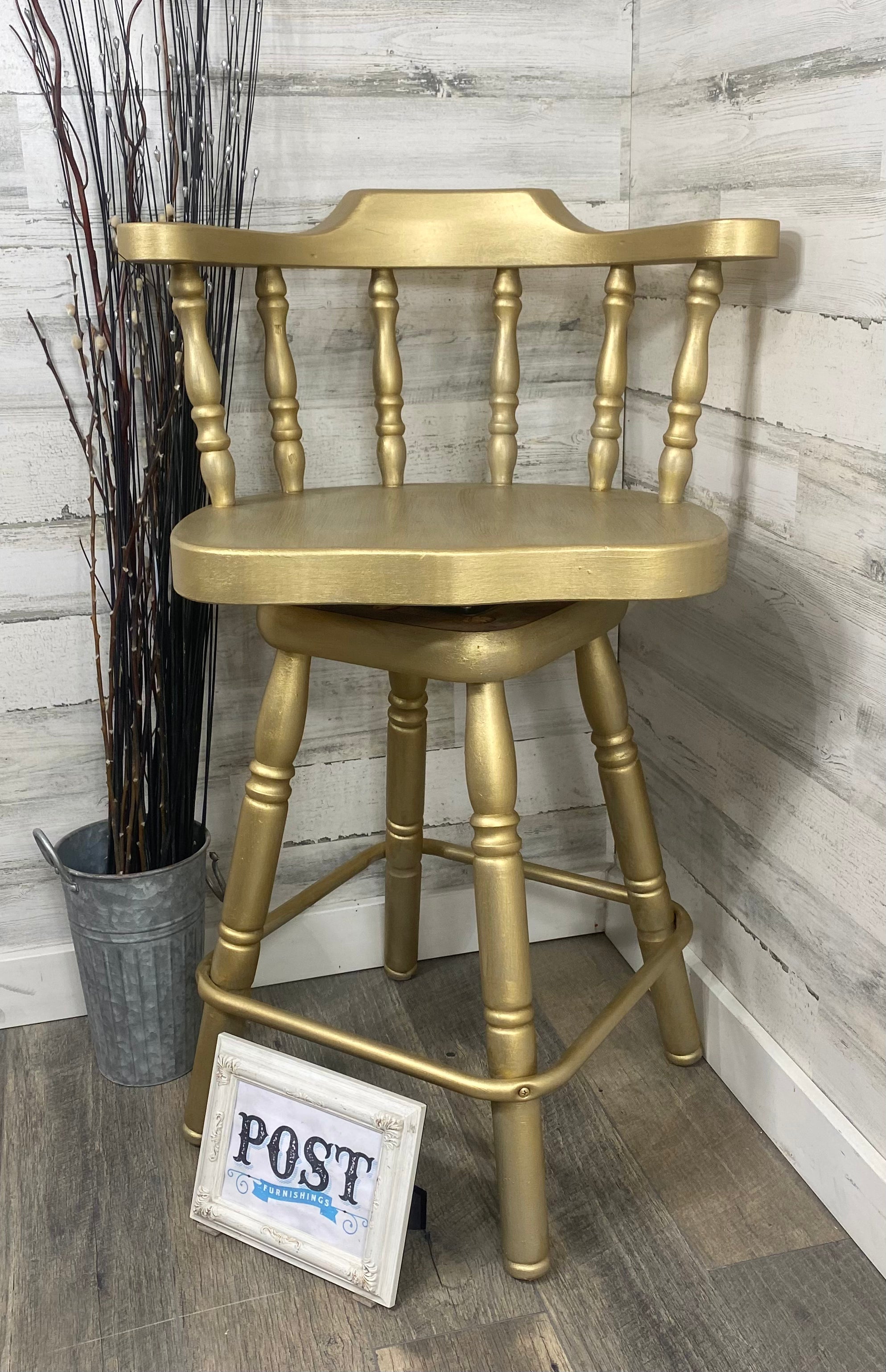 Gold Swivel Bar Stool