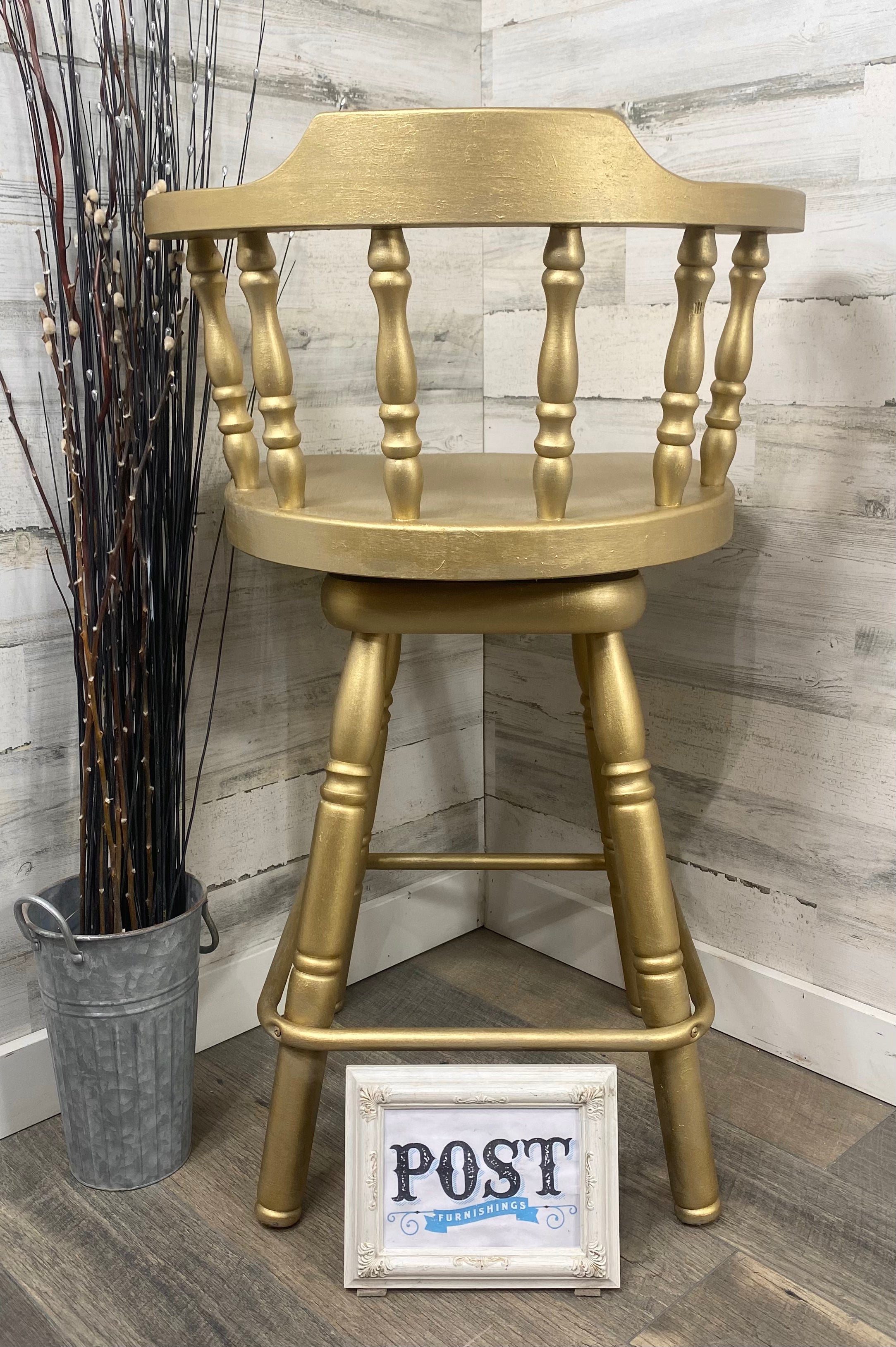 Gold Swivel Bar Stool